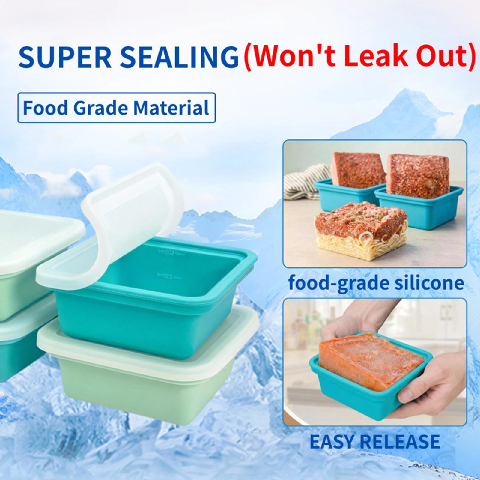 Meal Prep Template - Cetakan Sup Silikon 500ml Wadah Freezer