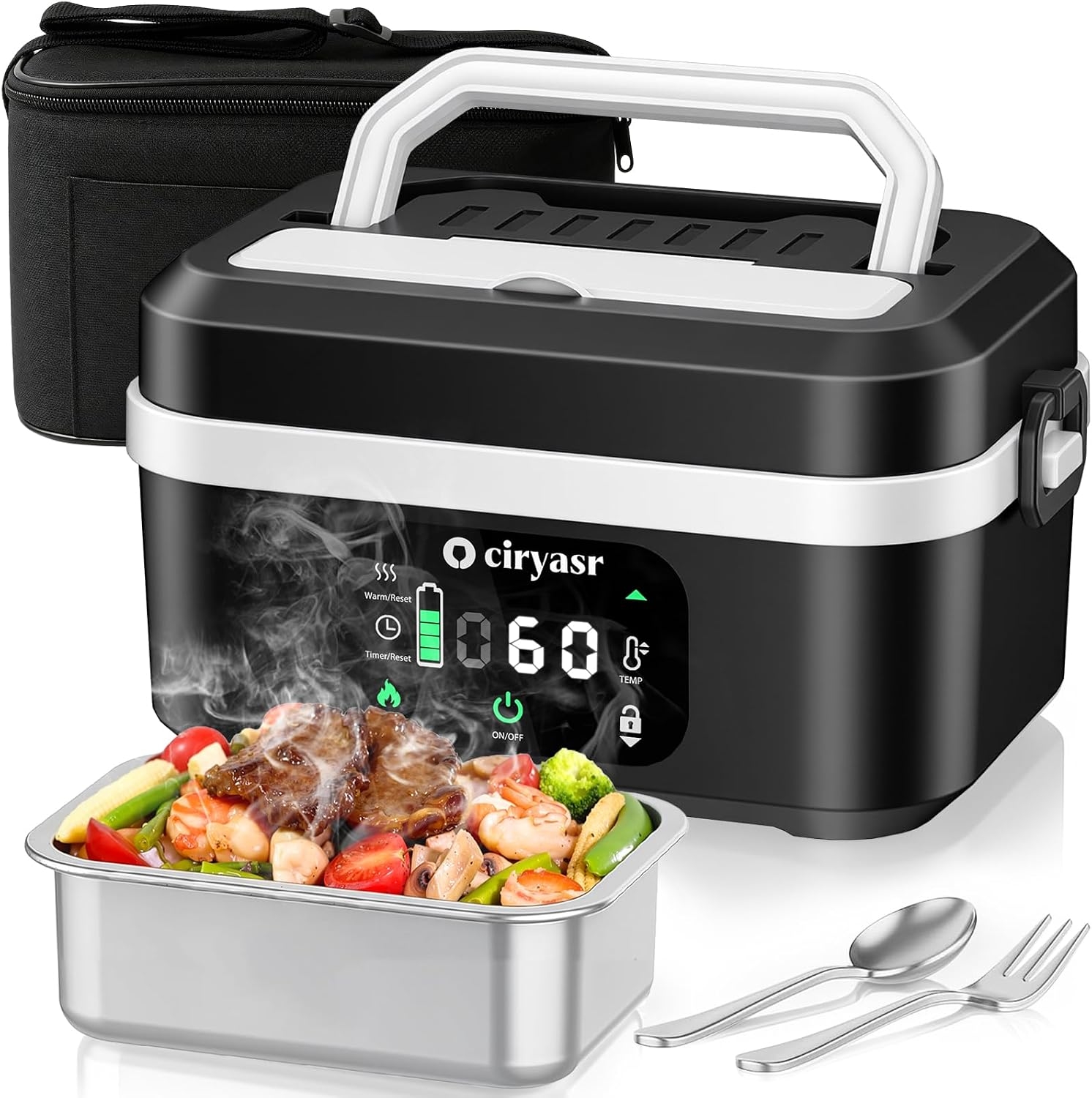 Stainless Bento Box - Kotak Makan Listrik yang Kuat, Kapasitas