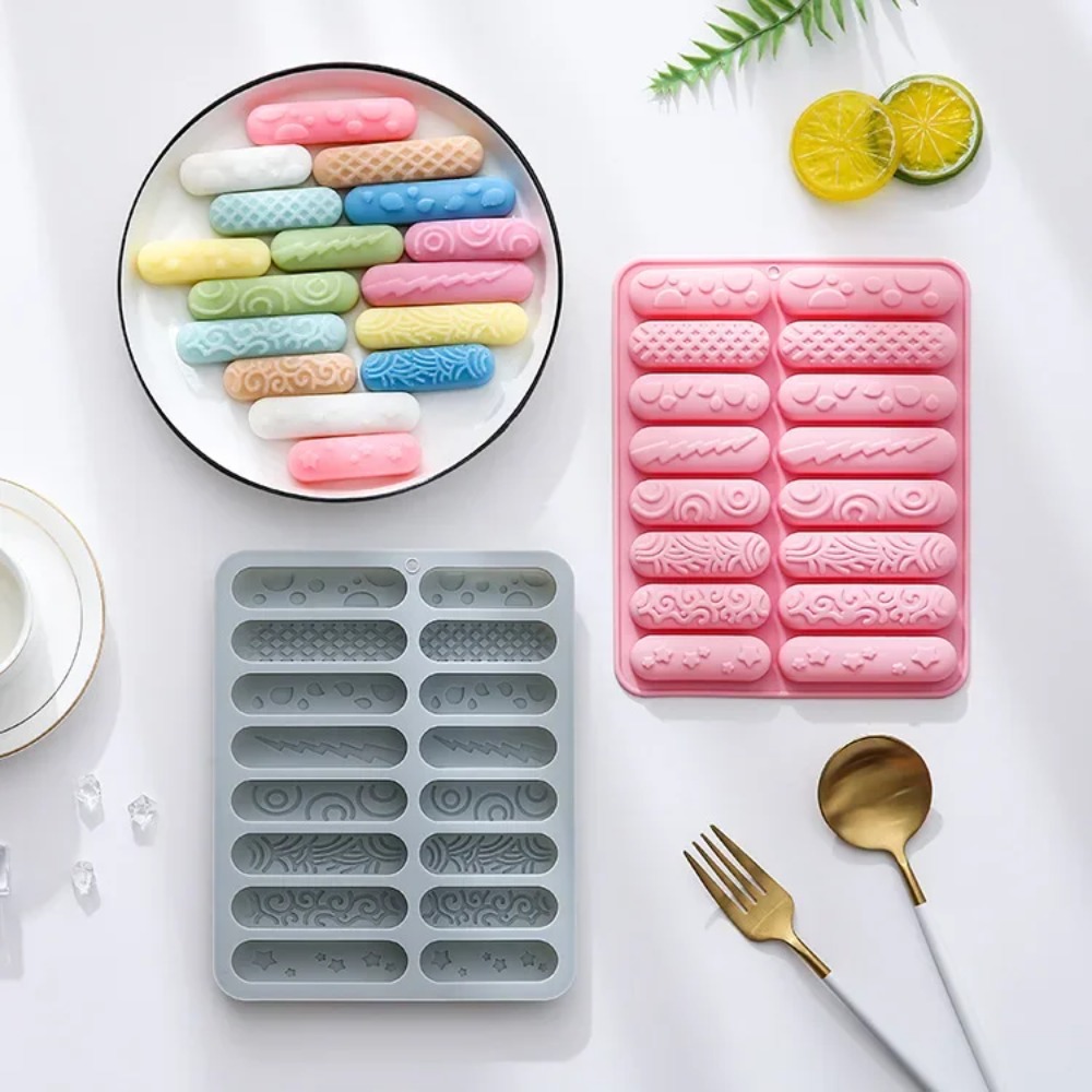 Meal Prep Template - Cetakan Silikon 16 Lubang 8 Tekstur