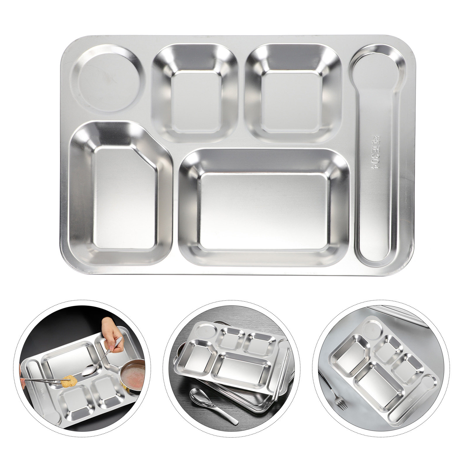 1pc Nampan Makan Stainless Ste - Stainless Bento Box ulasan dan harga