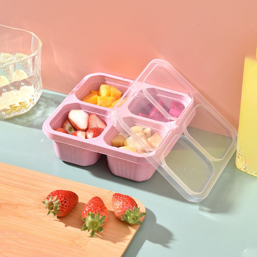 1 Buah Wadah Makanan 4 Kompart - Meal Prep Recipes ulasan dan harga