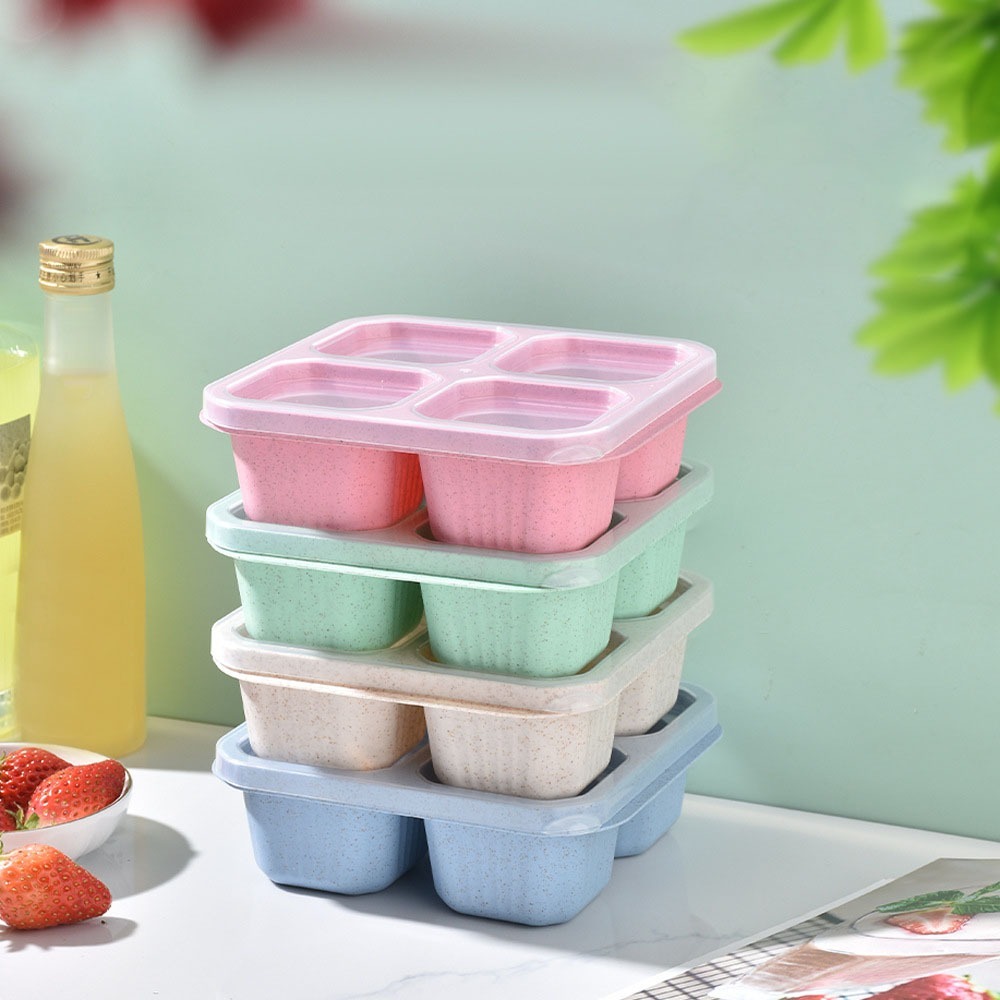 1 Buah Wadah Makanan 4 Kompart - Meal Prep Recipes ulasan dan harga