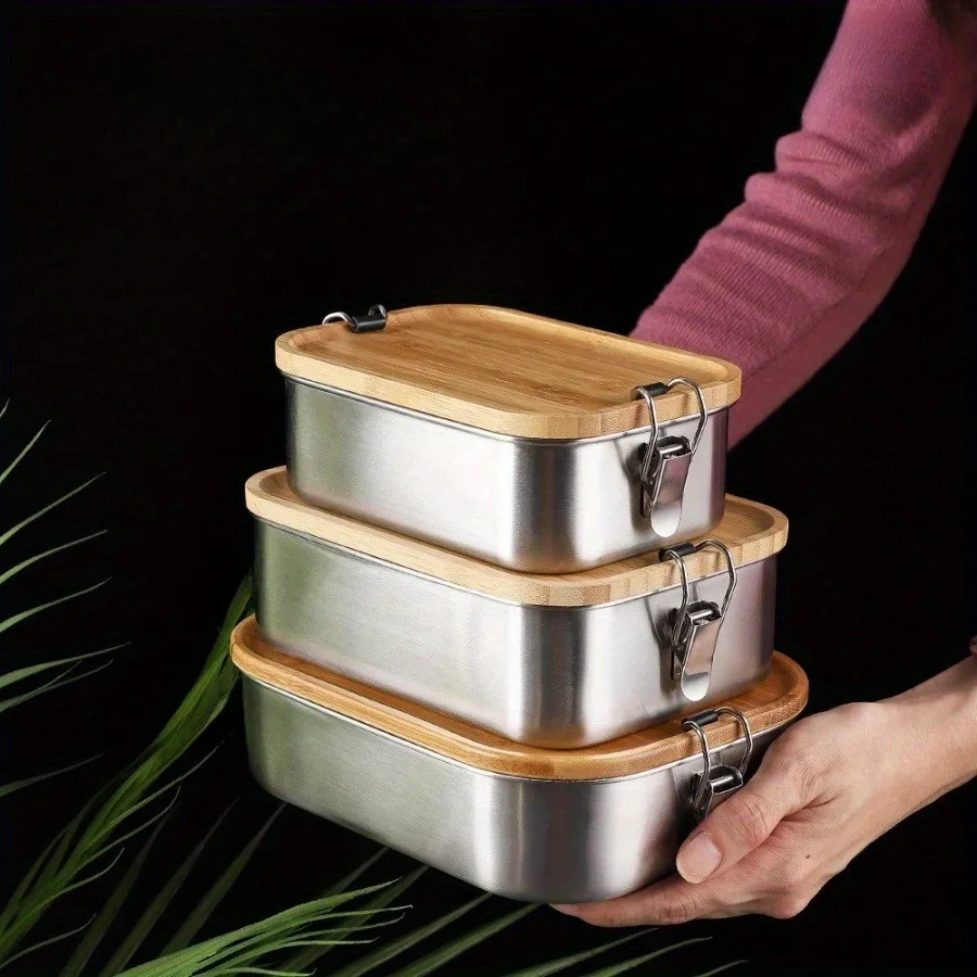 Kotak Makan Siang Tutup Bambu  - Stainless Bento Box ulasan dan harga