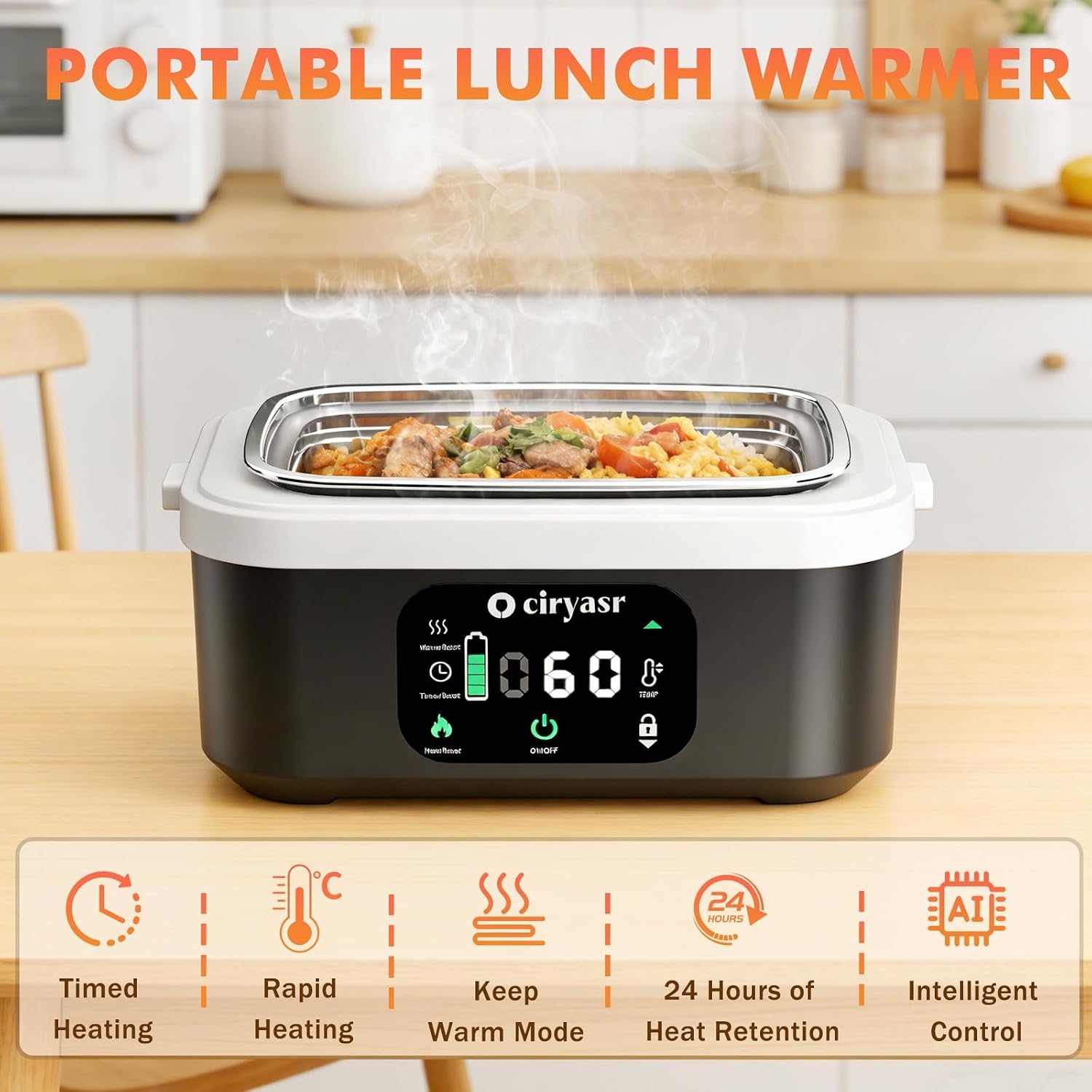 Kotak Makan Listrik yang Kuat, - Stainless Bento Box ulasan dan harga