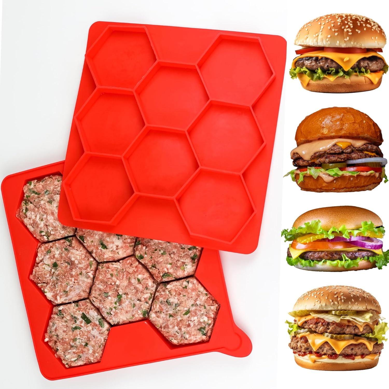 Cetakan Hamburger Silikon 8 Lu - Meal Prep Freezer ulasan dan harga