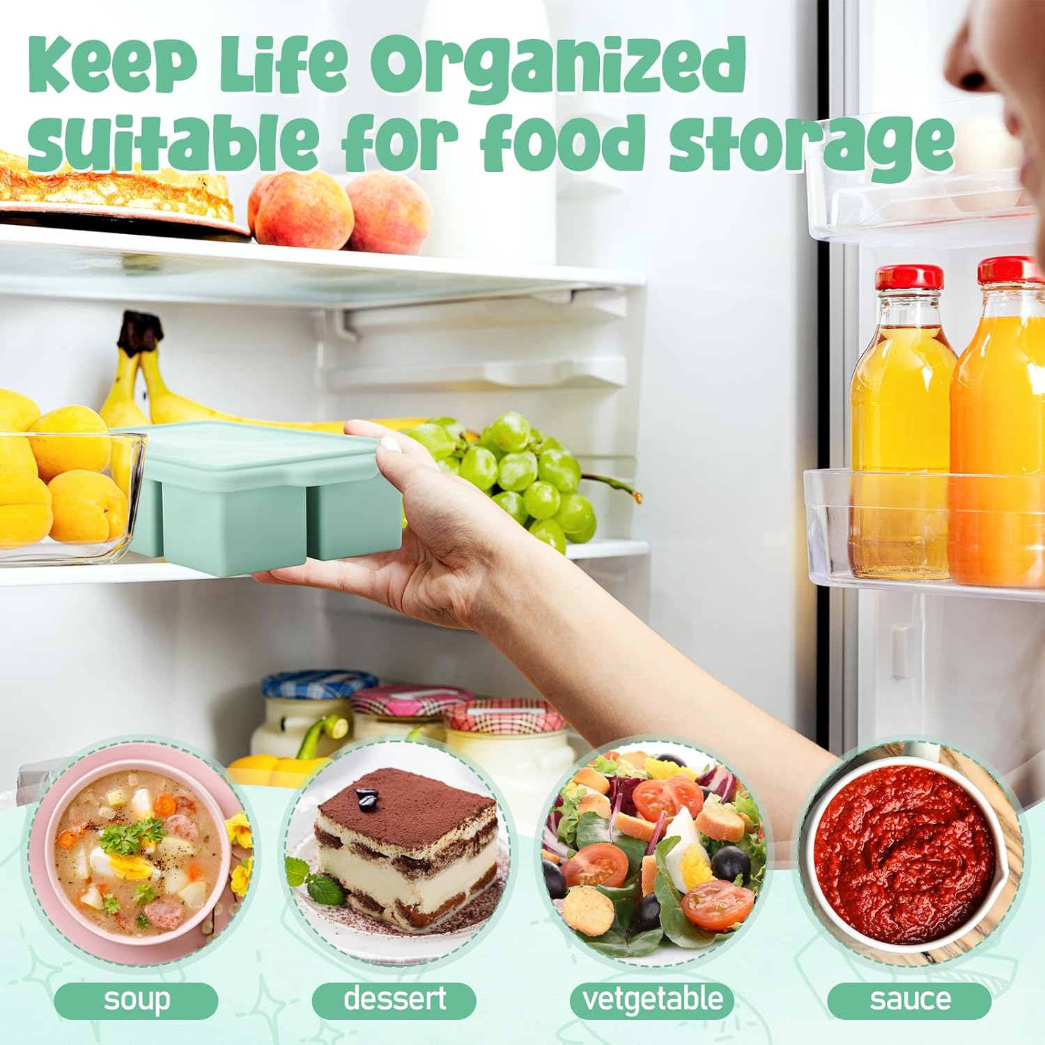 Cetakan Silikon untuk Freezer  - Meal Prep Template ulasan dan harga
