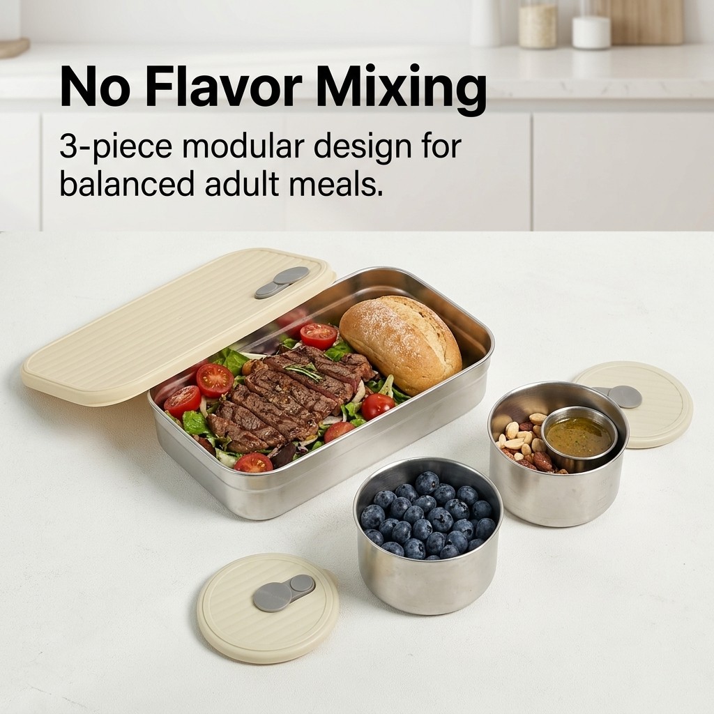 Kotak Bento dari Baja Anti Kar - Meal Prep Recipes ulasan dan harga
