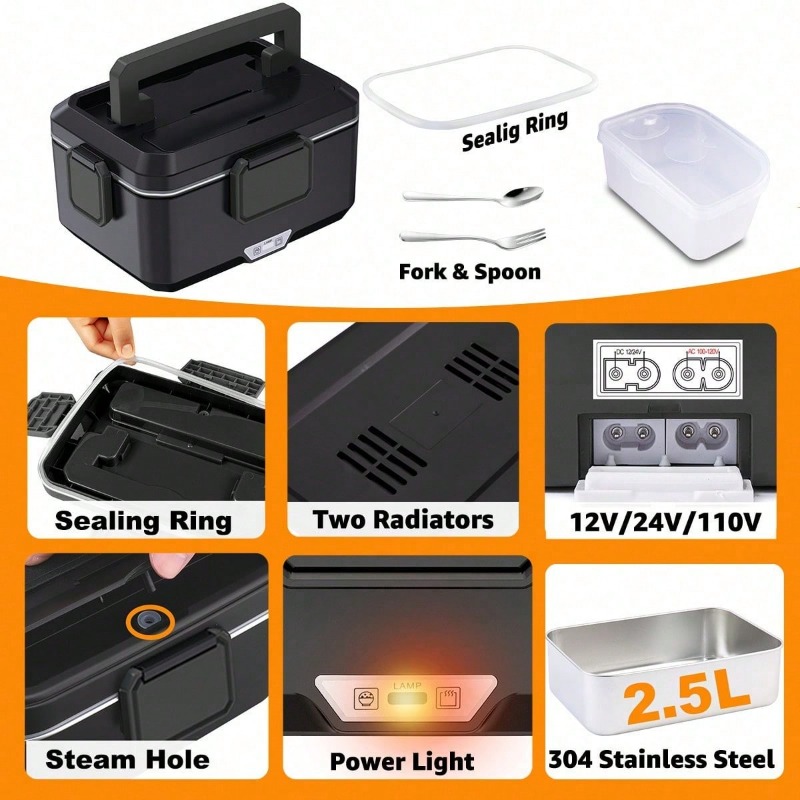 Kotak Makan Listrik Pemanas Ga - Stainless Bento Box ulasan dan harga