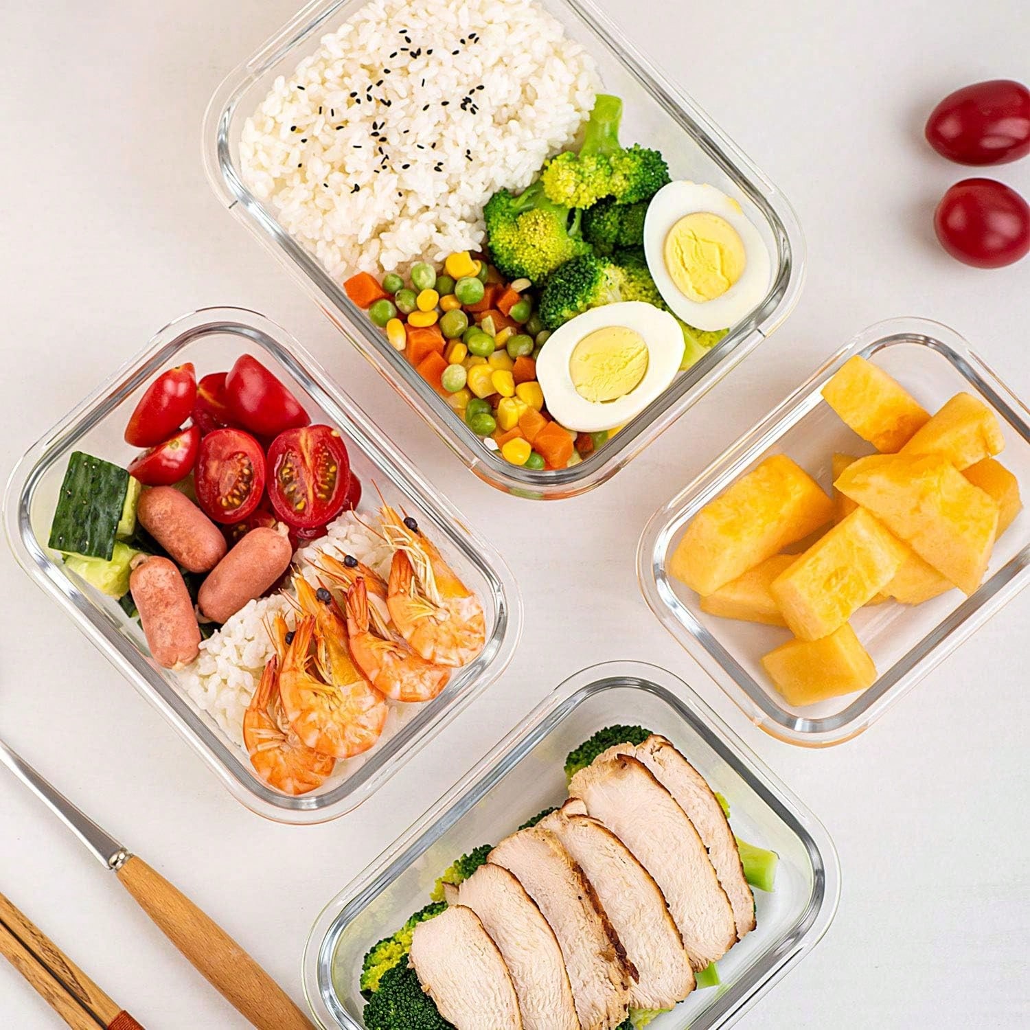 10 Paket Wadah Makanan Kaca Mo - Meal Prep Freezer ulasan dan harga